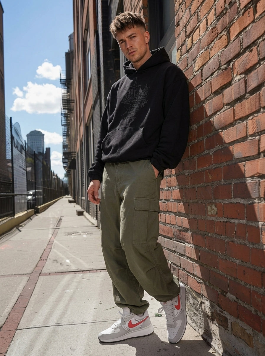 Boxy Cinched Hem Hoodie