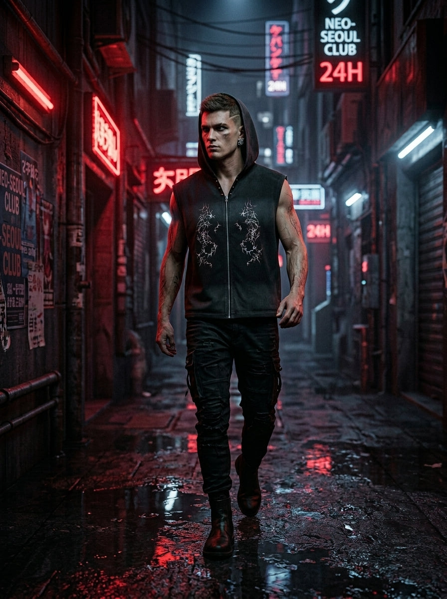 Black Sigil Sleeveless - Hoodie