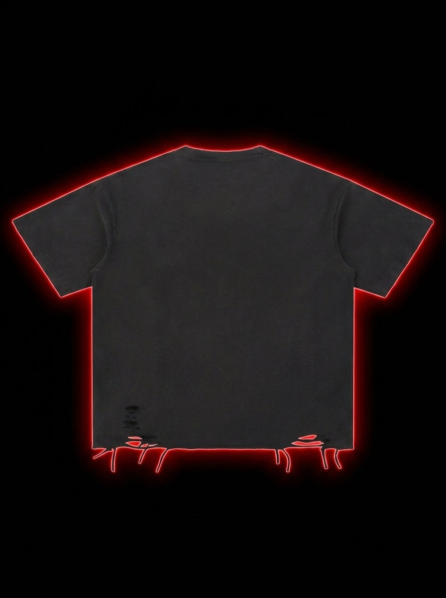 Snow Washed Raw-Hem T-Shirt