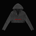 Obsidian Cut Crop Hoodie