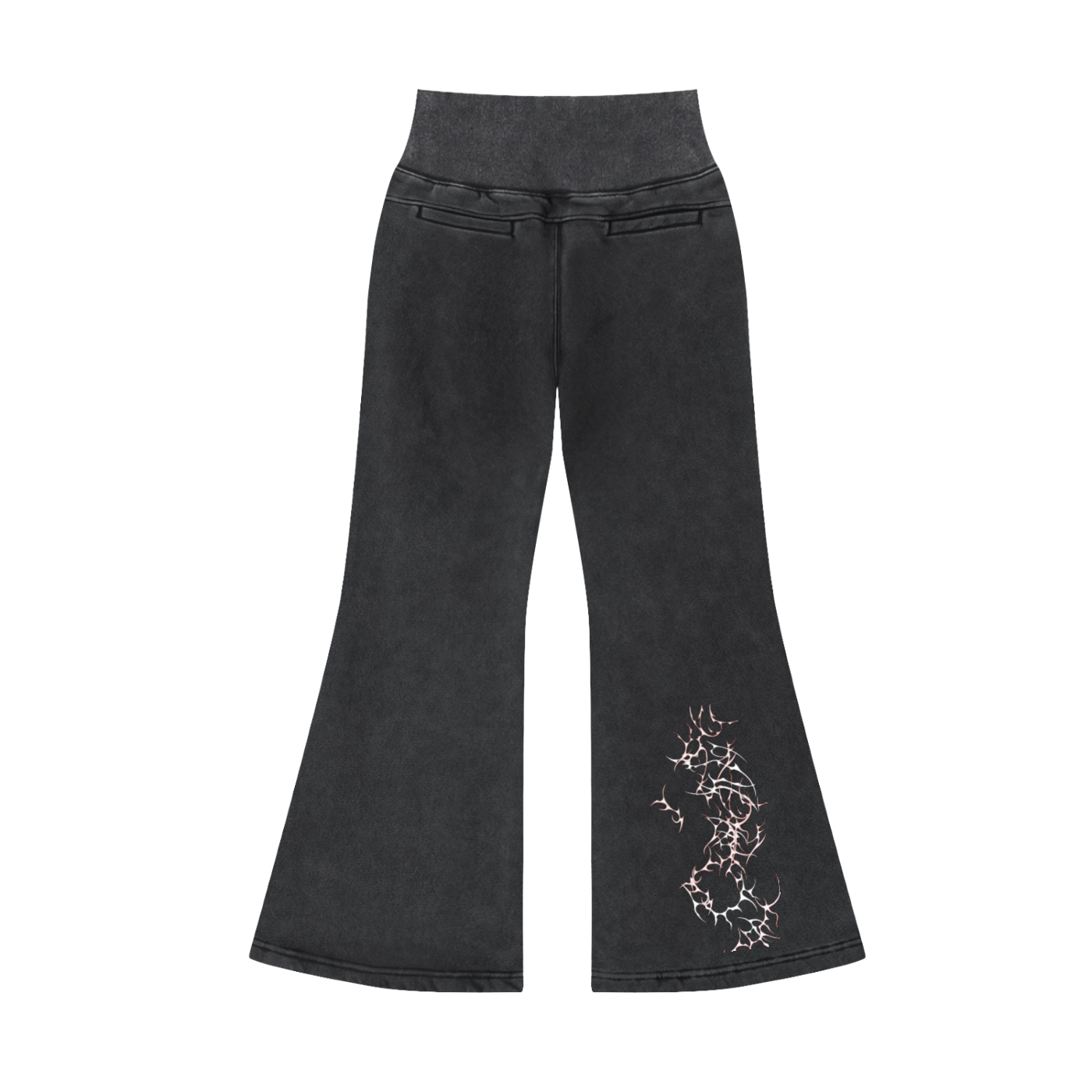 Vintage Washed Flared Fleece Pants